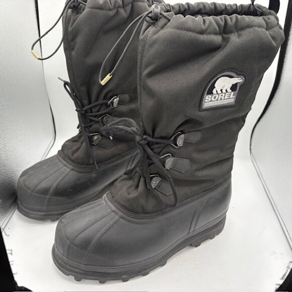 Sorel Glacier NM1042-010 Waterproof Warm Insulated Winter Boots Black Men Sz 12 - Picture 3 of 10